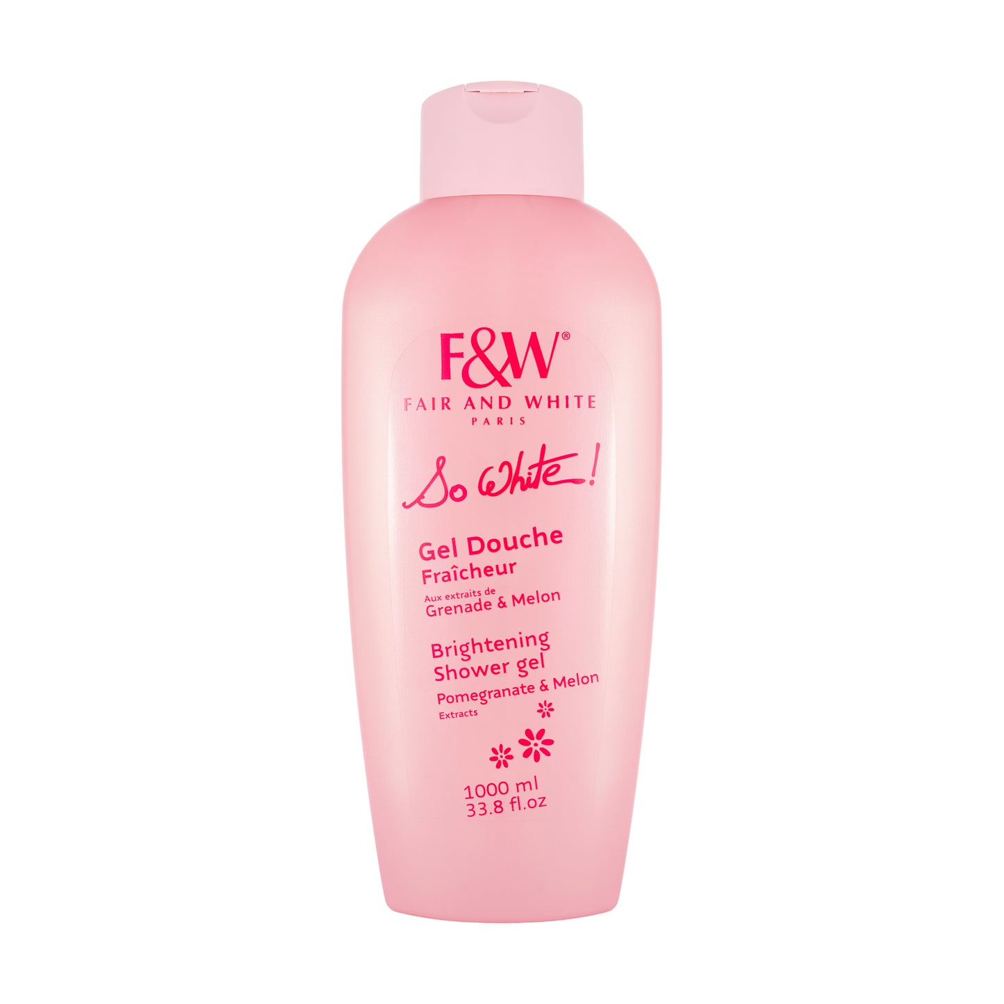 Fair And White So White Brightening Shower Gel with Pomegranate and Melon Extracts 1000 Ml