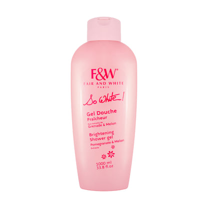 Fair And White So White Brightening Shower Gel with Pomegranate and Melon Extracts 1000 Ml