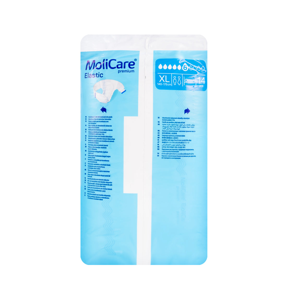 Molicare Premium Elastic [X Large] [6Drops] 14 Pads
