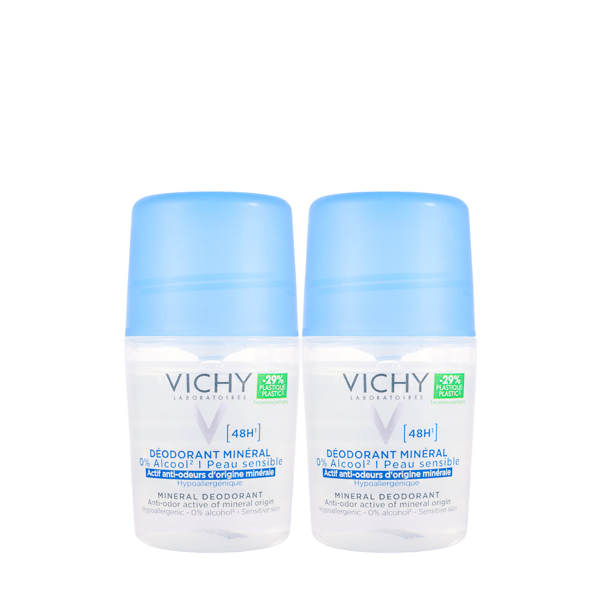 Vichy Deodorant  Mineral 48 Hours 50 ml Roll 2 Pieces Offer