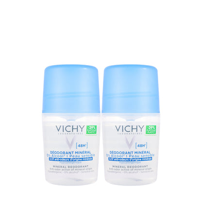 Vichy Deodorant  Mineral 48 Hours 50 ml Roll 2 Pieces Offer