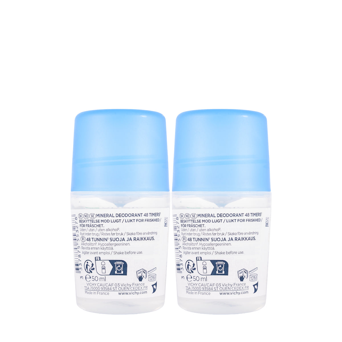 Vichy Deodorant  Mineral 48 Hours 50 ml Roll 2 Pieces Offer