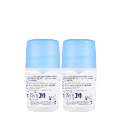 Vichy Deodorant  Mineral 48 Hours 50 ml Roll 2 Pieces Offer