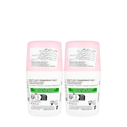 Vichy Deodorant  Beauty 48 Hours Roll On 50 ml 2 Pieces Offer