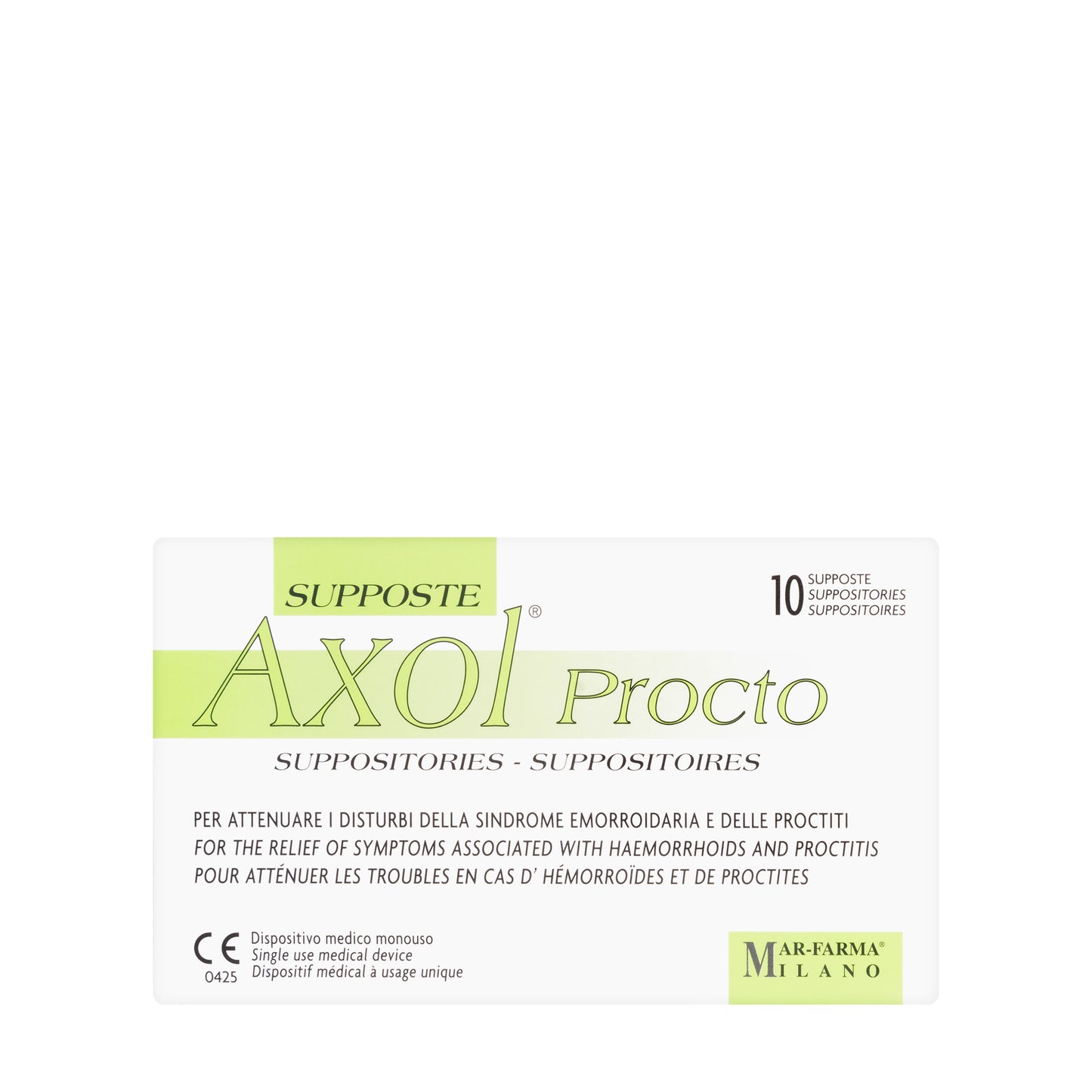 Axol Procto 10 Suppository