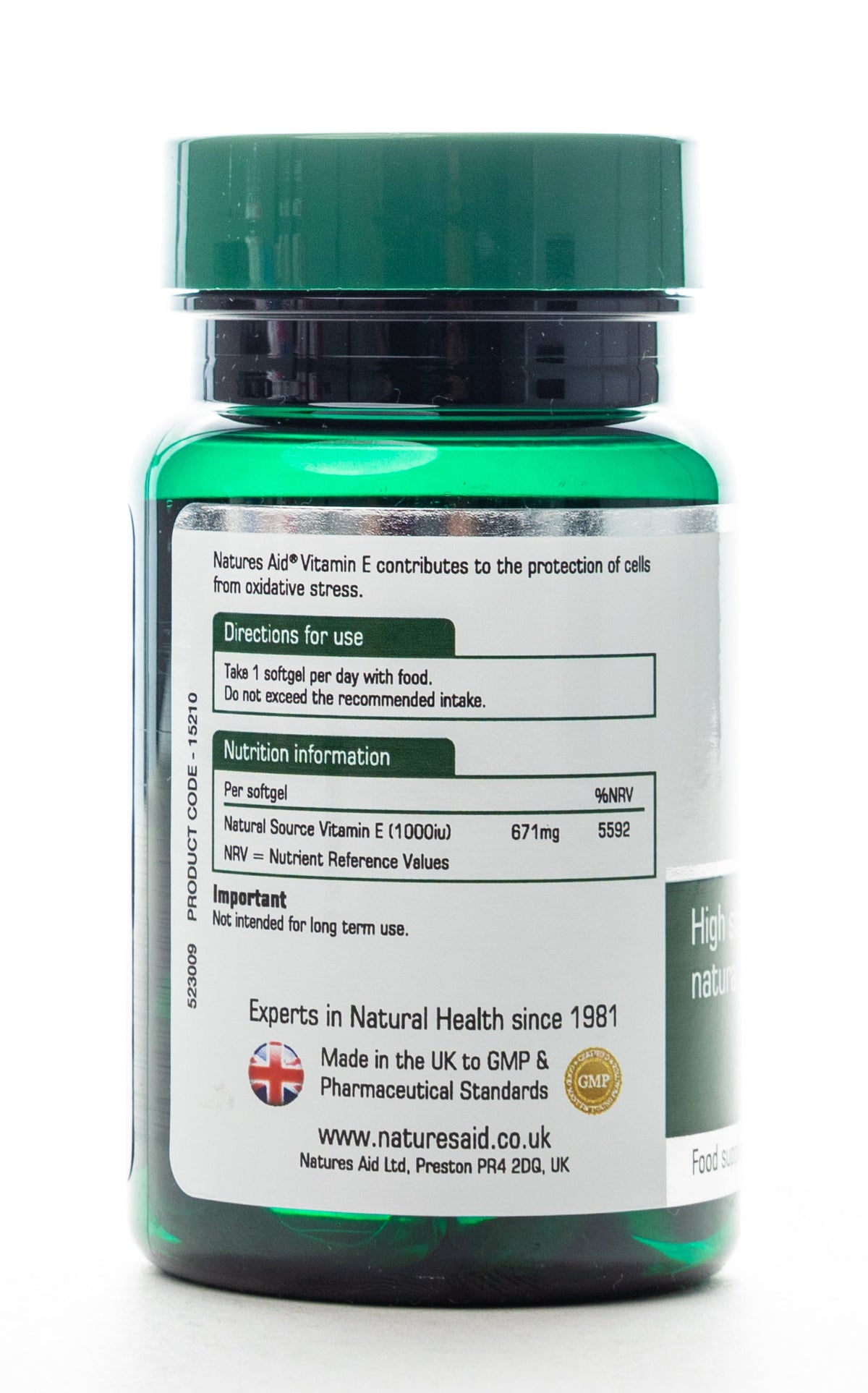 Natures Aid Vitamin E 1000IU 30 Softgels