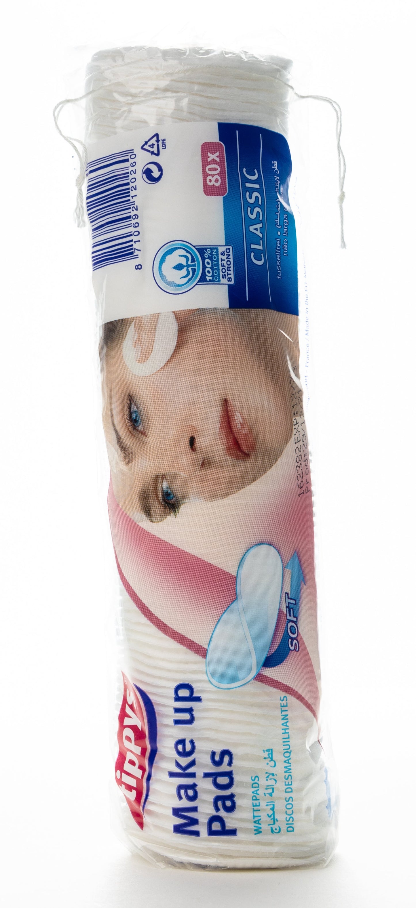 Tippys Cotton Makeup Pads 80 Pieces