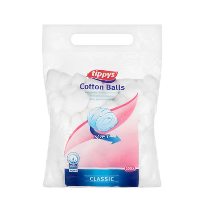 Tippys Cotton Balls 100 Pieces