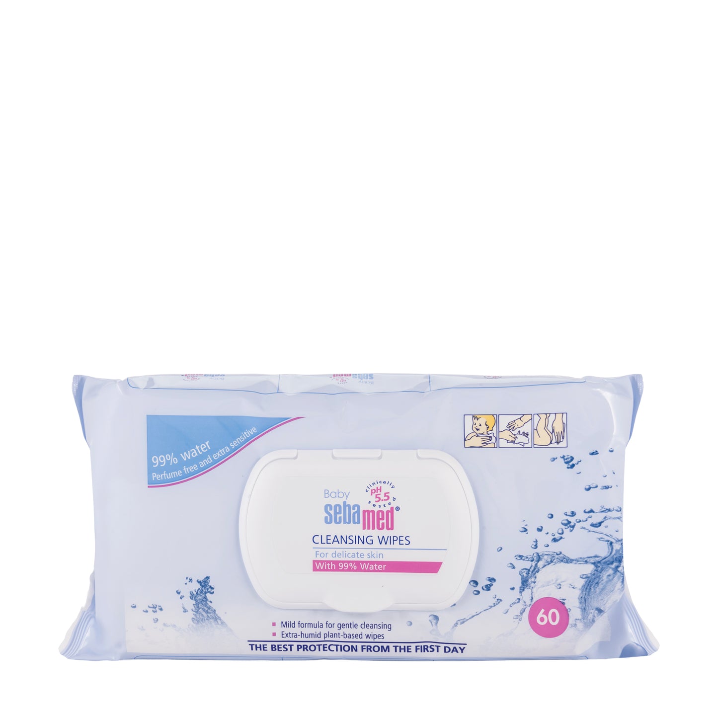 Sebamed Baby Cleansing Wips 99% Water 60 Pieces