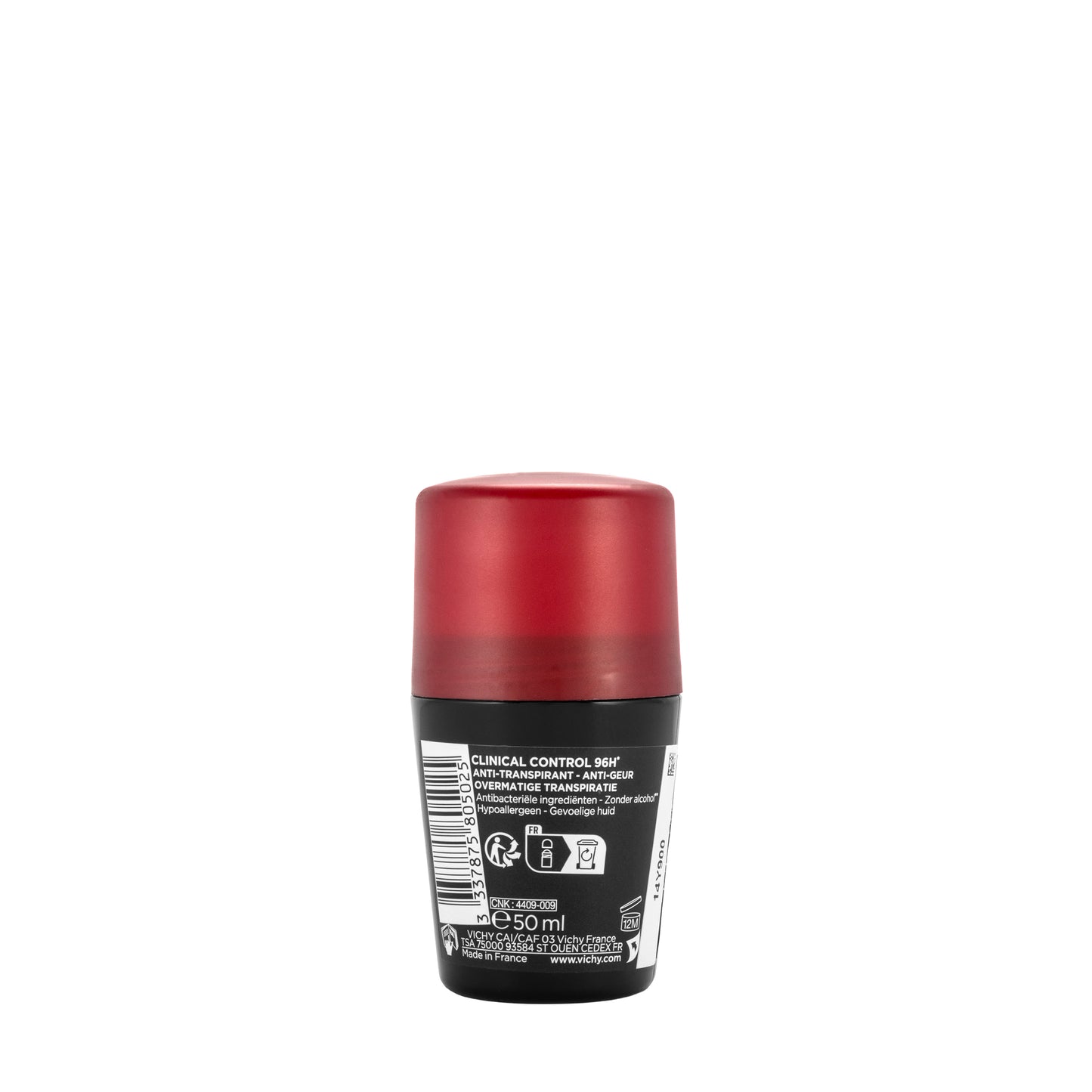 Vichy Clinical Control [Black] Deodorant  Roll On Men 96 Hours 50 ml