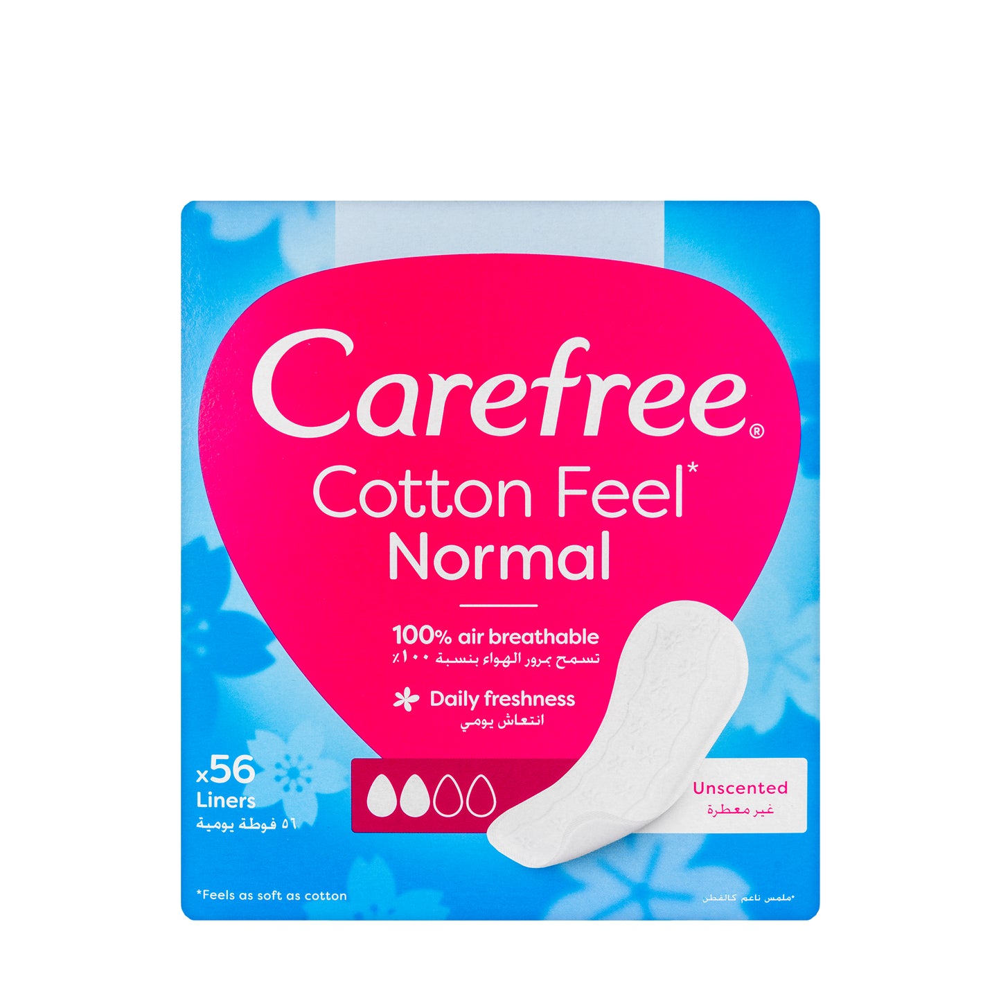 Carefree Cotton Fresh Unscent 56 Pads