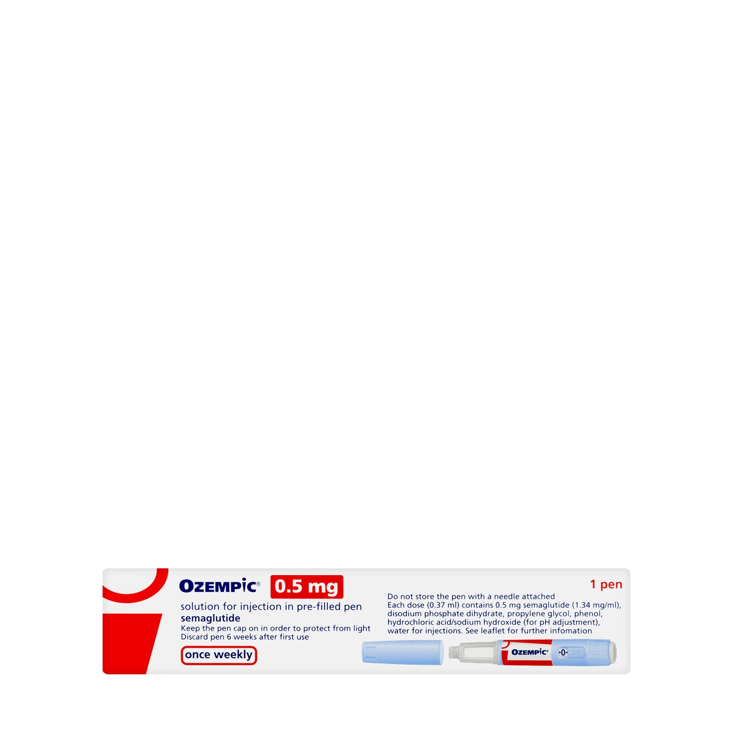 Ozempic 0.5Mg Pre-Filled Pen 1 Injection
