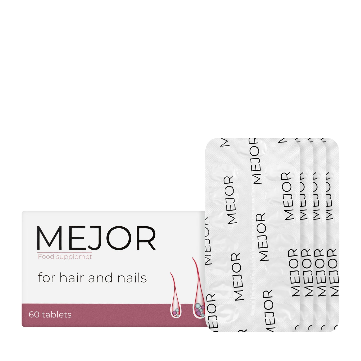 Mejor Hair And Nails 60 Tablet