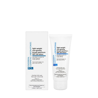 FCL Light Weight Non-Greasy Broad Spectrum SPF 80 Lotion  50 Ml