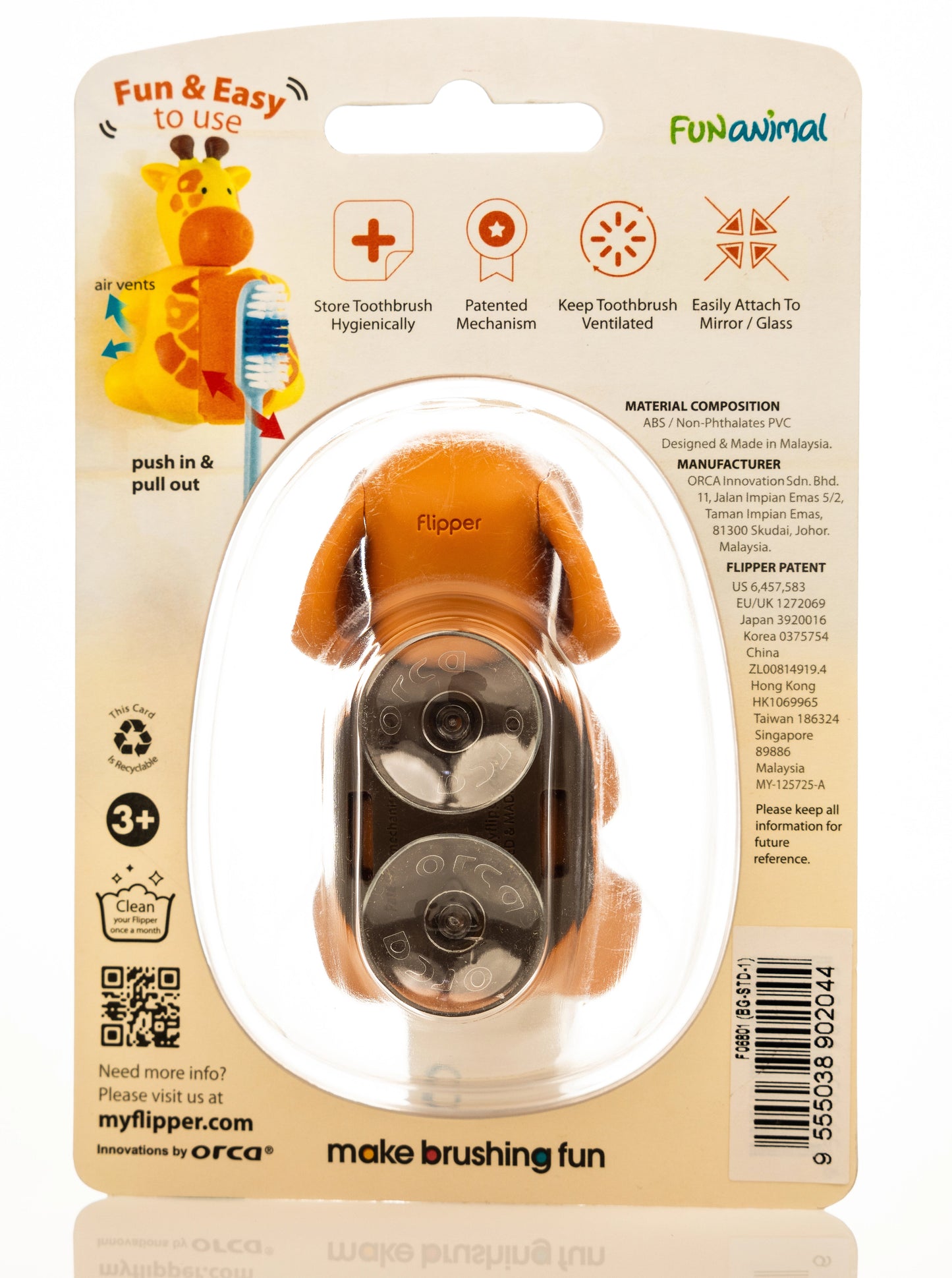 Flipper Toothbrush Cover Fun Animal Beagle (044)