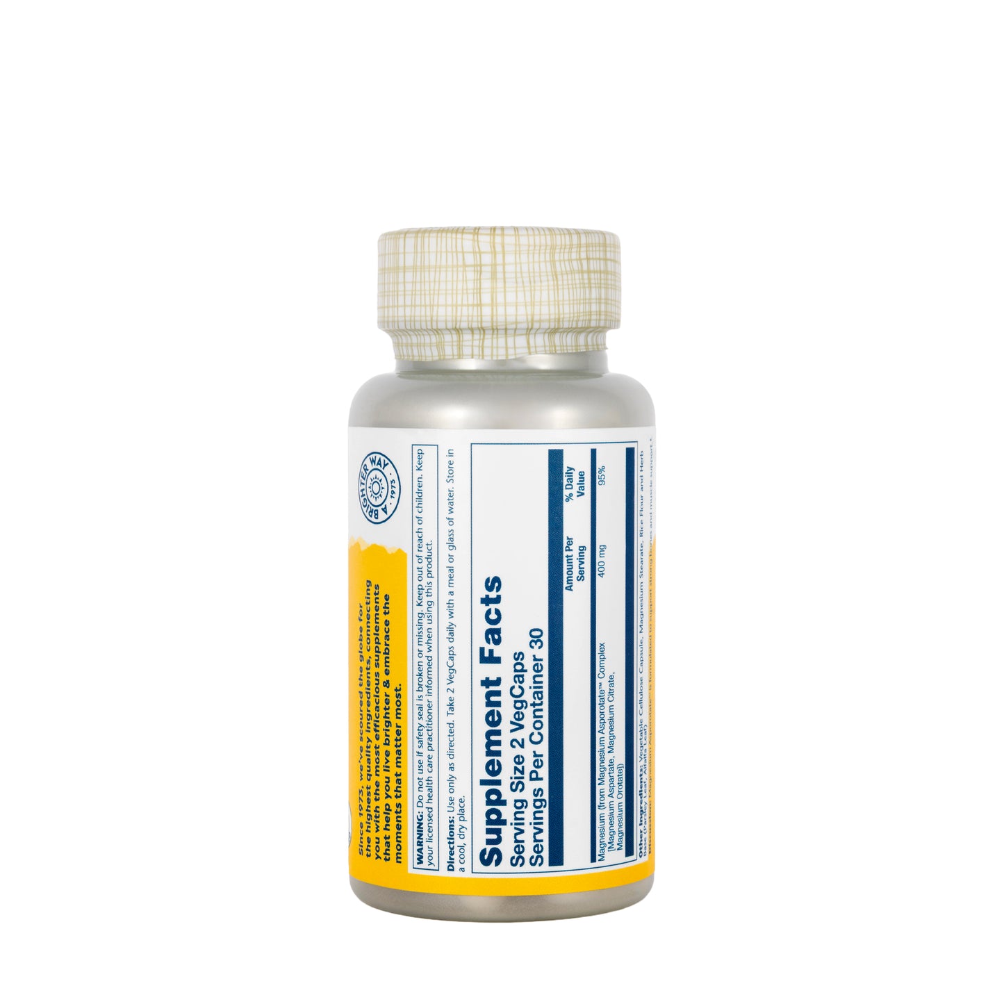 Solaray Magnesium Asporotate 400mg 60 Capsules