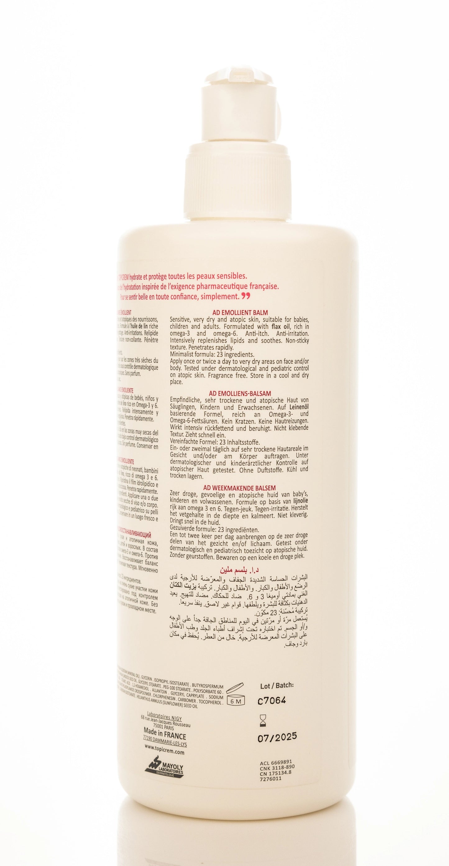 Topicrem DA Emollient Balm 500 Ml
