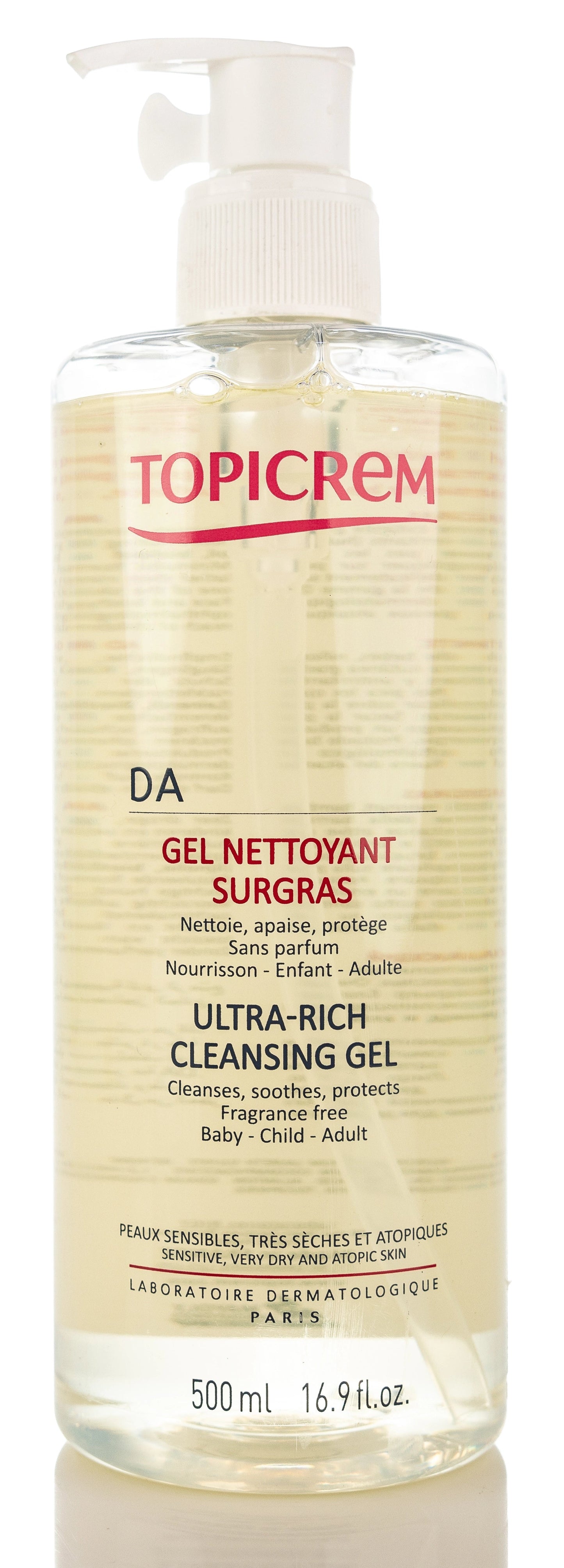 Topicrem DA Ultra Rich Cleansing Gel 500 Ml