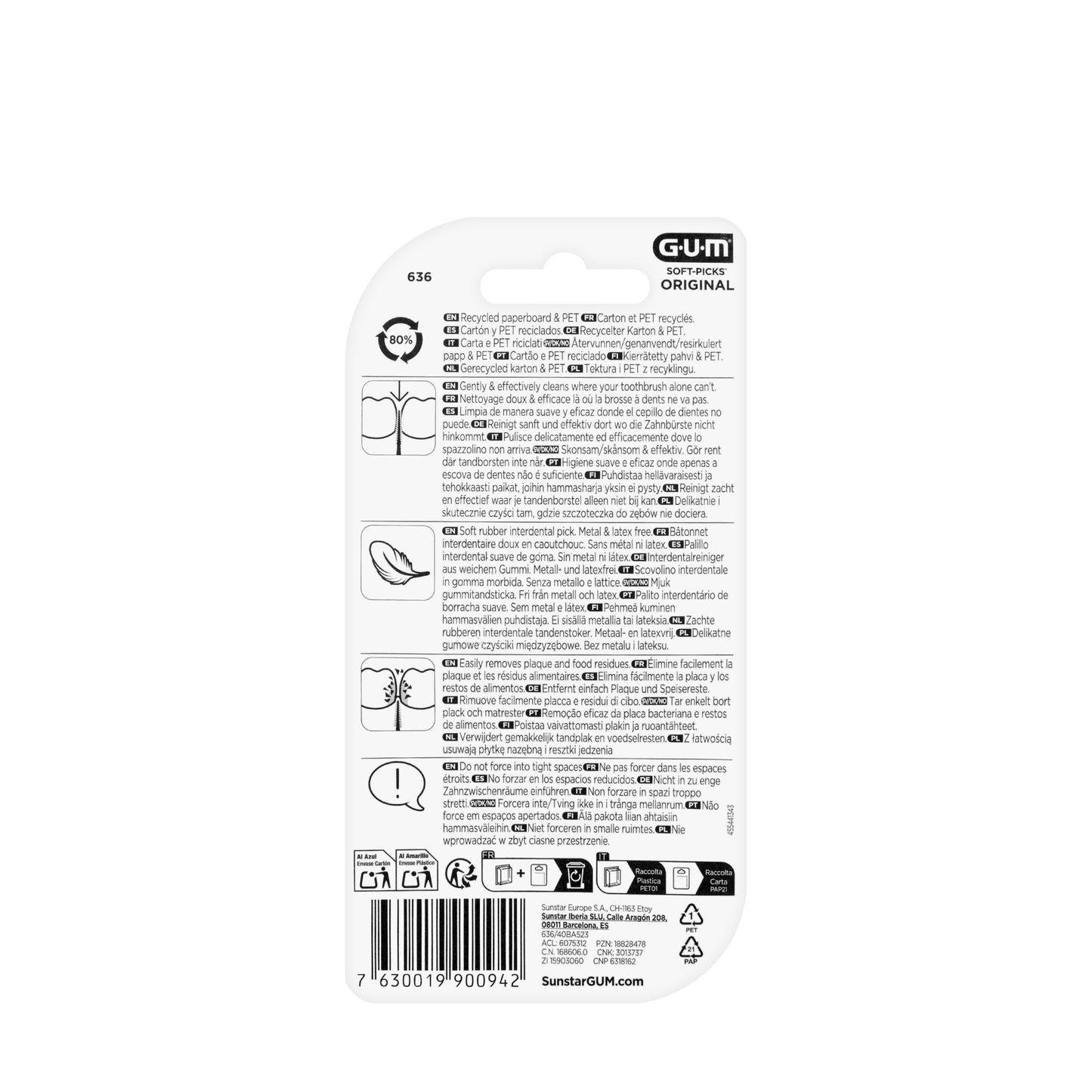 Gum Soft-Picks With Fluoride X-Large 40 Pieces 636