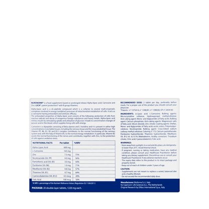 Nuronorm Alpha Lipoic Acid 600mg 20 Tablet