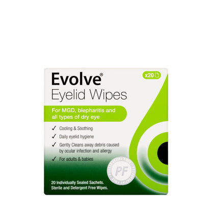 Evolve Eyelid Wipes 20 Pieces
