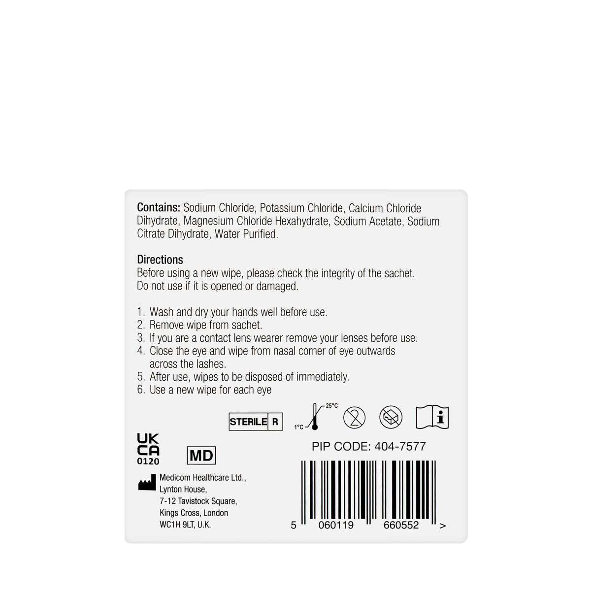 Evolve Eyelid Wipes 20 Pieces
