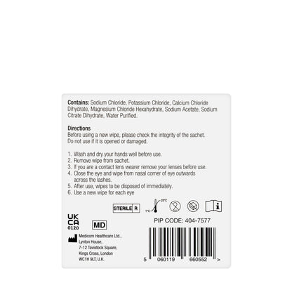 Evolve Eyelid Wipes 20 Pieces