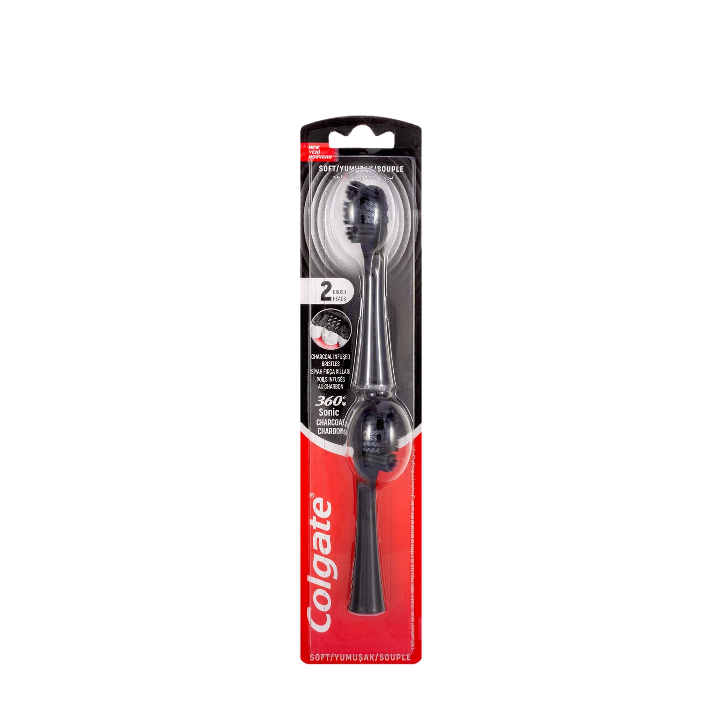 Colgate 360 Sonic Charcoal Refil 2 Heads