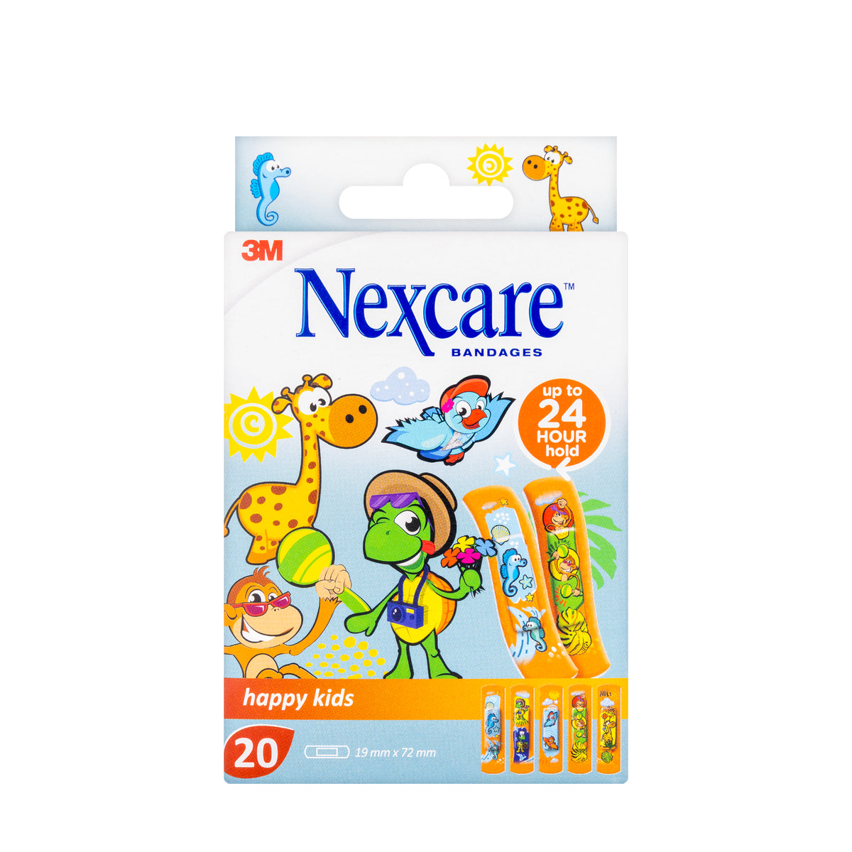 Nexcare Happy Kids 19 × 72 mm One Size 20 Pieces[920NL]