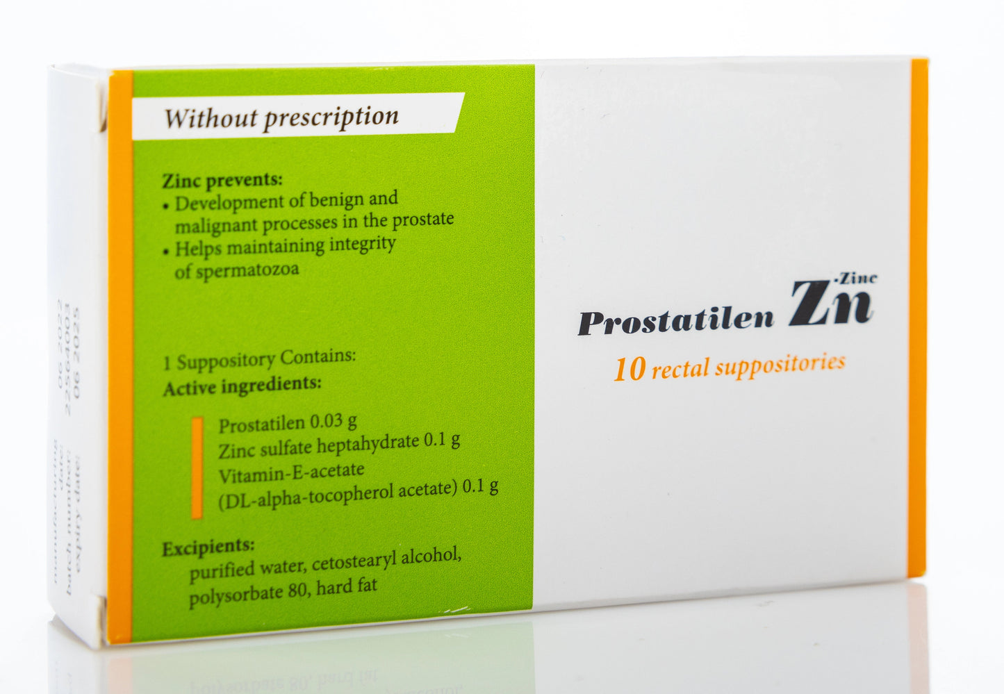 Prostatilen Zinc Suppository 10 Pieces