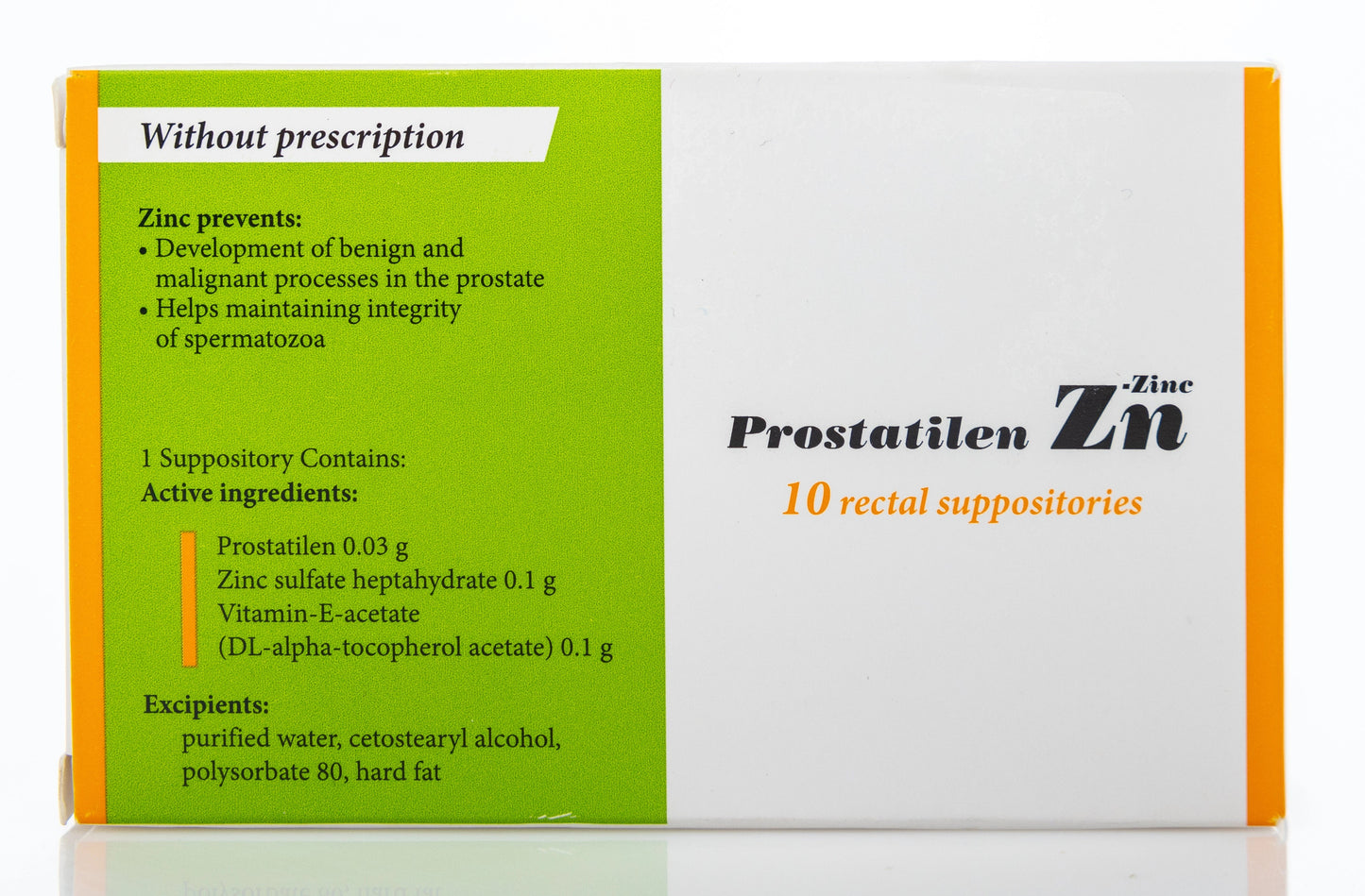 Prostatilen Zinc Suppository 10 Pieces