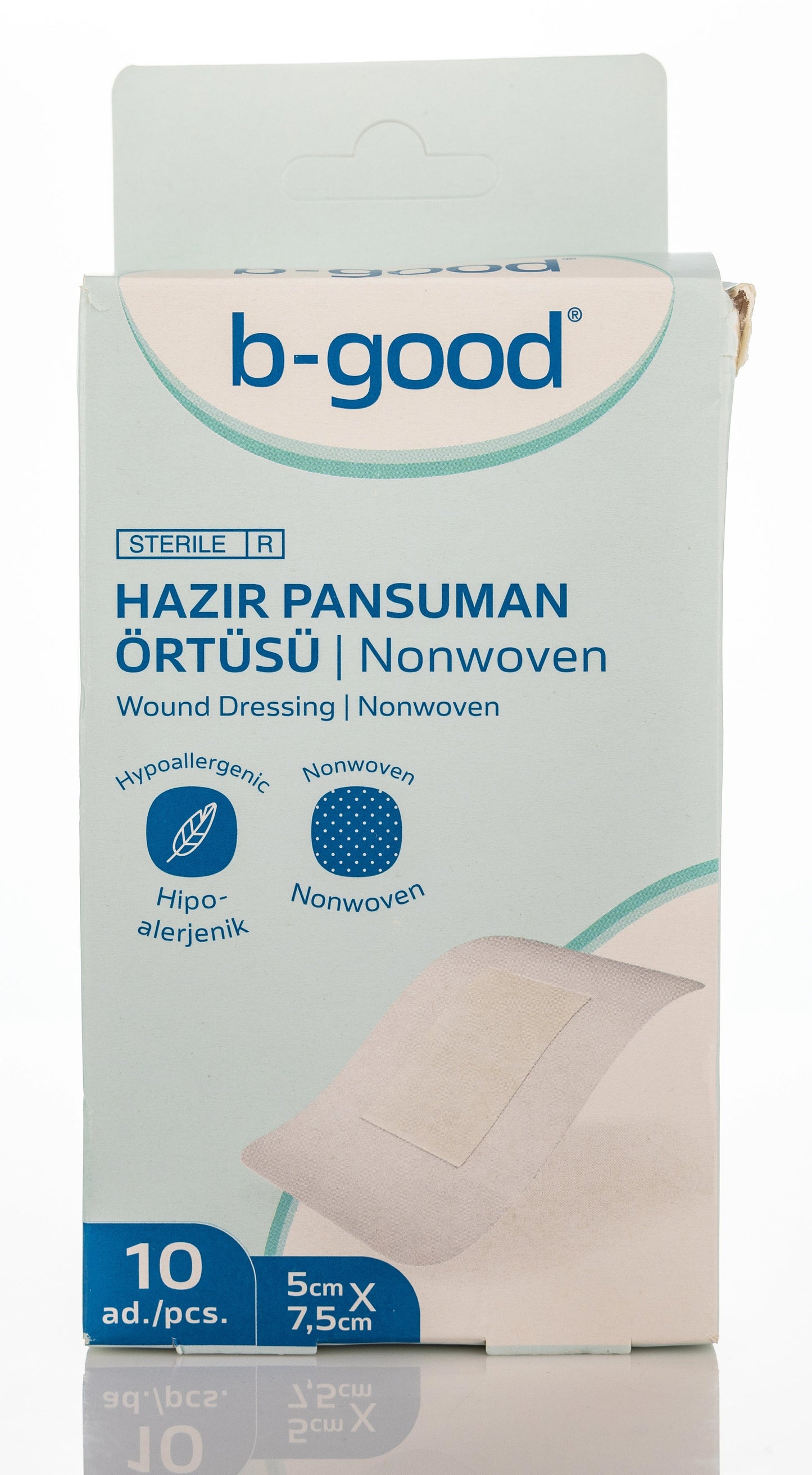 B-Good Nonwoven Wound Dressing 5X7.5Cm 10 Pieces