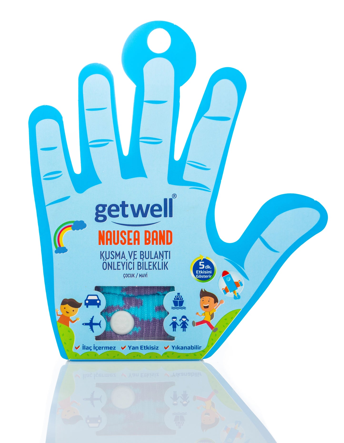 Getwell Nausea Band Blue 2 Pieces
