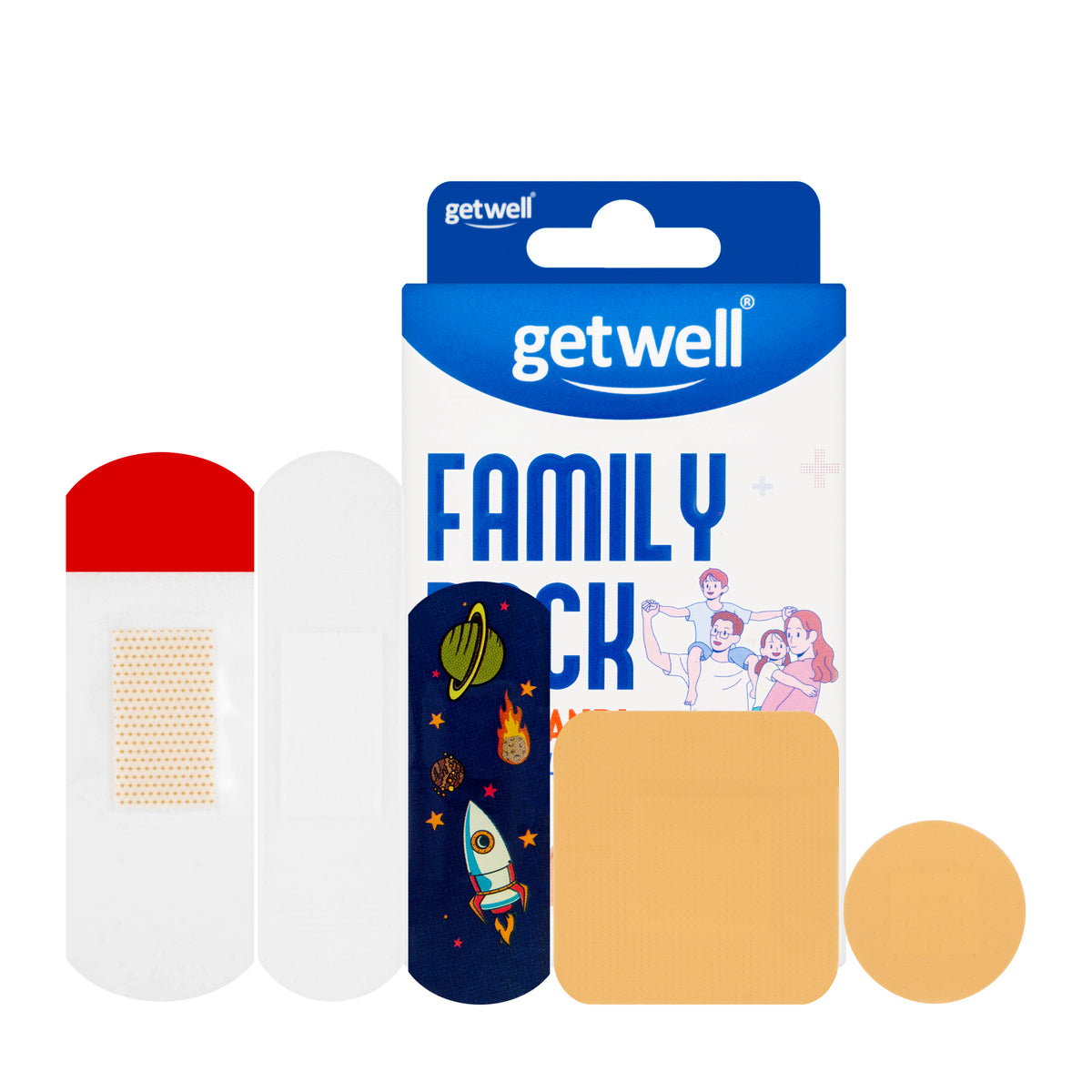 Getwell Family Pack First Aid Plaster 48 Pieces