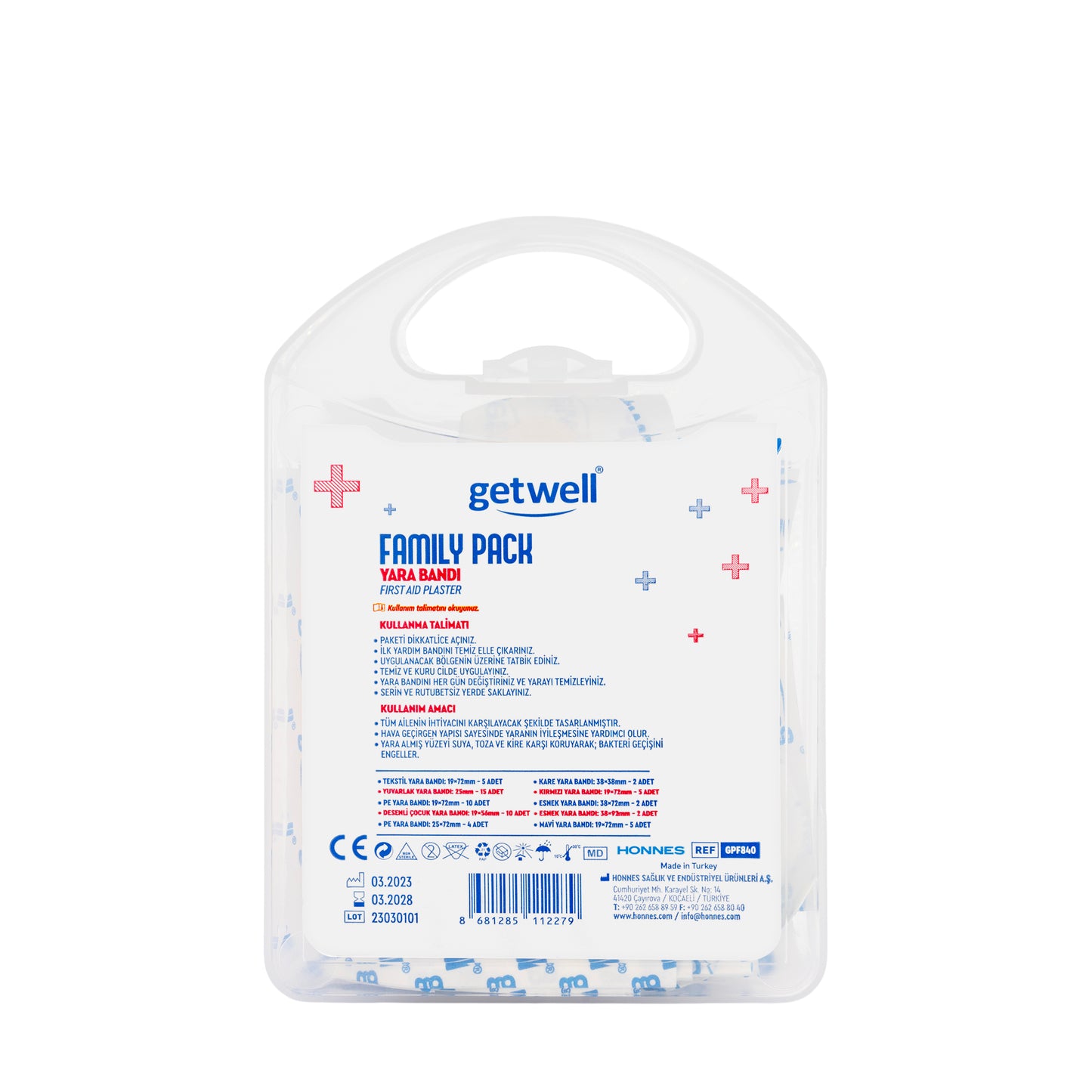 Getwell Family Pack First Aid Plaster 60 Pieces