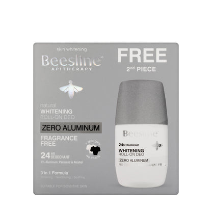 Beesline 24 Hours Deodrant Whitening Roll On Deo Zero Aluminum 50 Ml [Fragrance Free] 1+1 Offer Pack