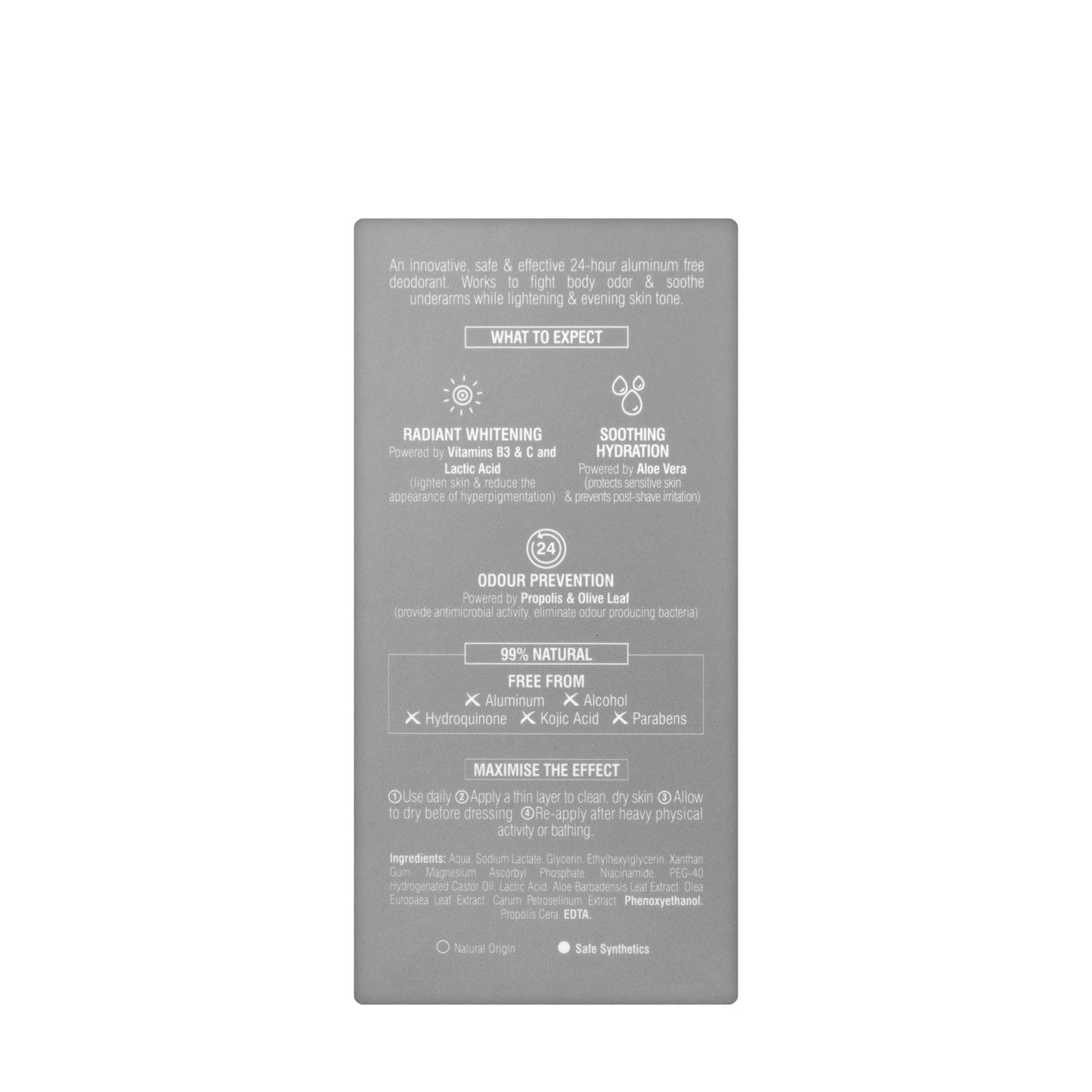 Beesline 24 Hours Deodrant Whitening Roll On Deo Zero Aluminum 50 Ml [Fragrance Free] 1+1 Offer Pack