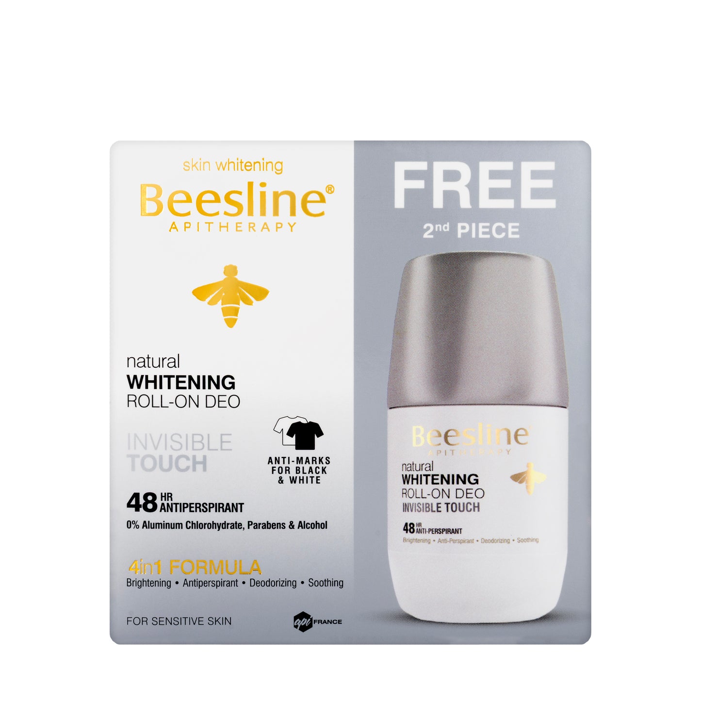 Beesline 48 Hours Whitening Roll On Deo Invisible Touch 50 Ml 1+1 Offer Pack
