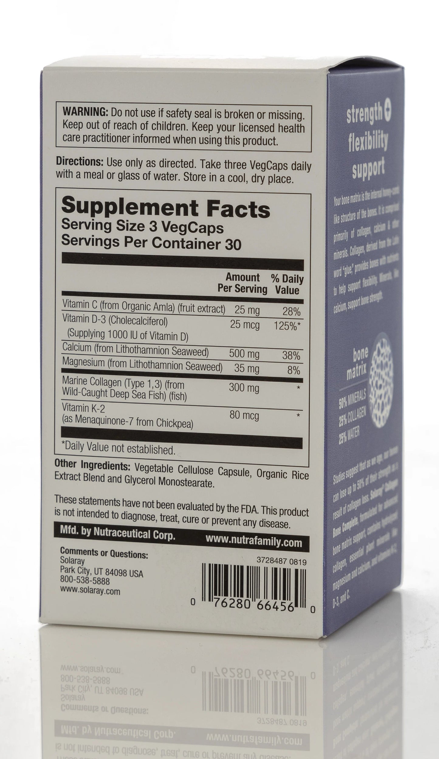 Solaray Collagen Bone Complete 90 Capsules