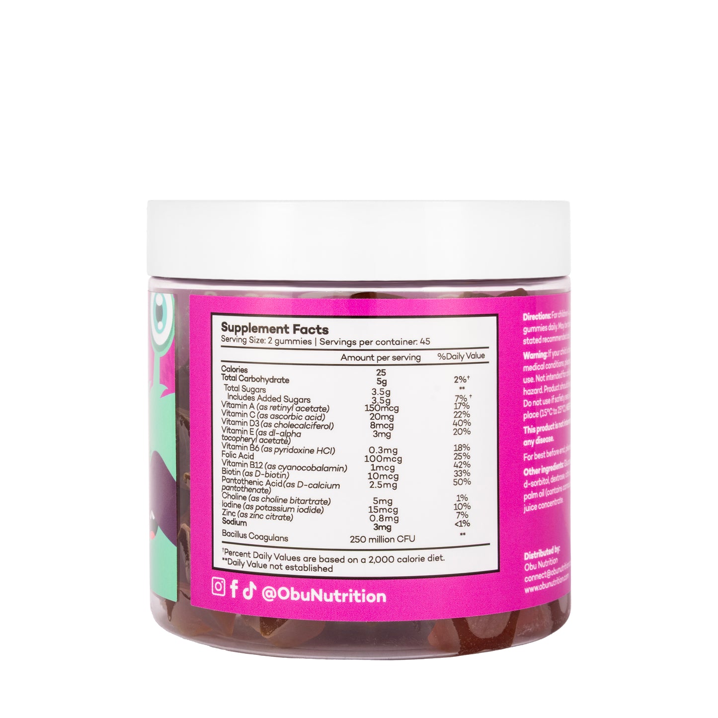 OBU Kids MultiVit and Probio Gummies 90 Gummies