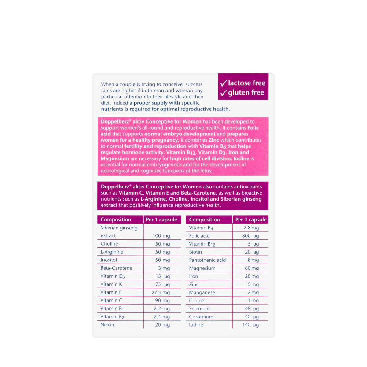 Doppelherz Aktiv Conceptive For Women 60 Capsule