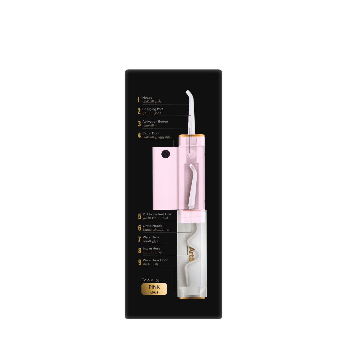 Arta Mini Water Flosser 100Psi Pink [S]