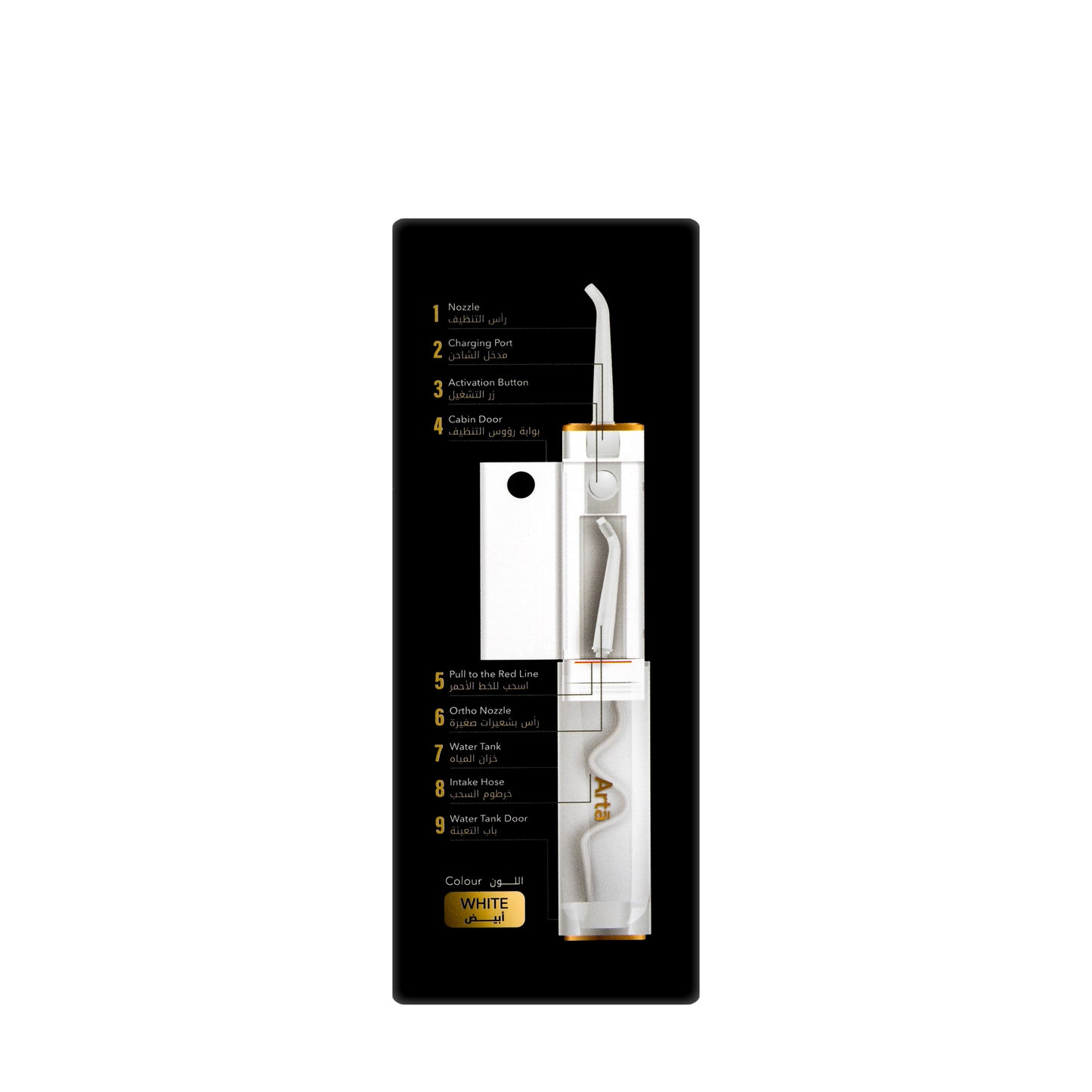 Arta Mini Water Flosser 100Psi White [S]