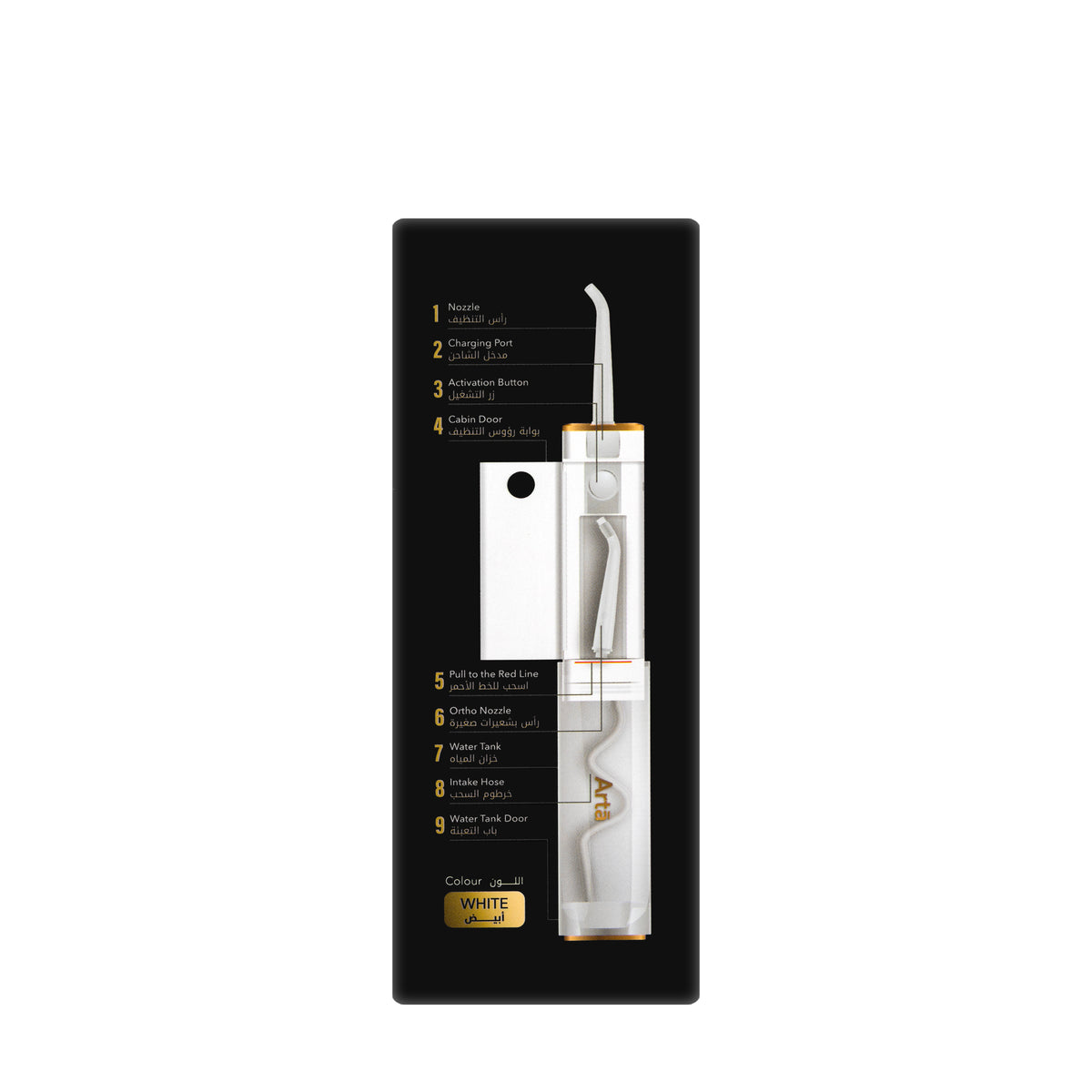 Arta Mini Water Flosser 100Psi White [S]