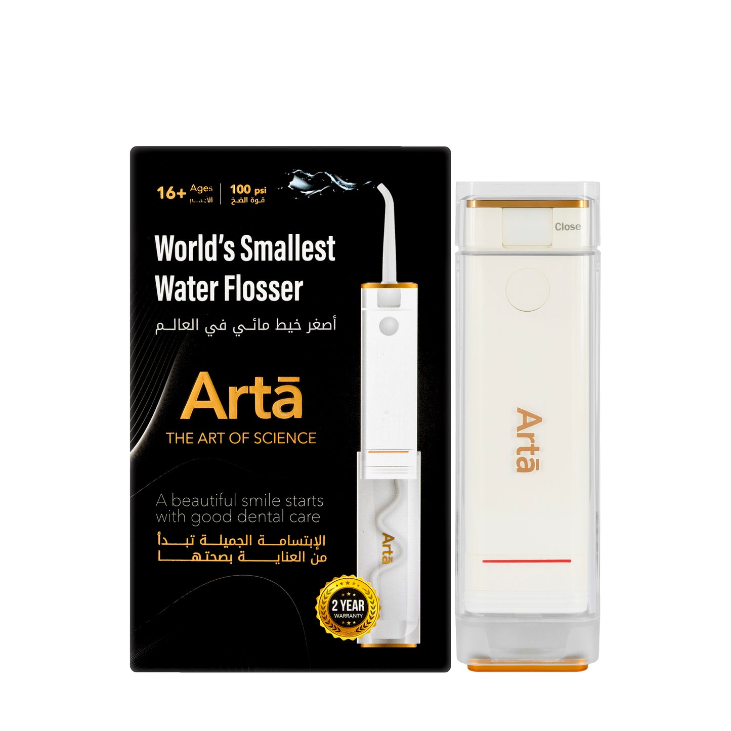 Arta Mini Water Flosser 100Psi White [S]