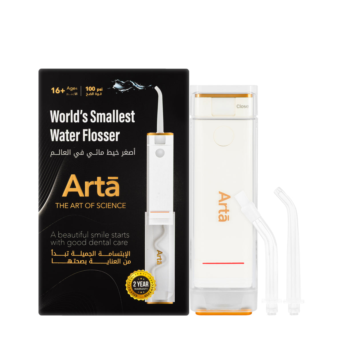 Arta Mini Water Flosser 100Psi White [S]