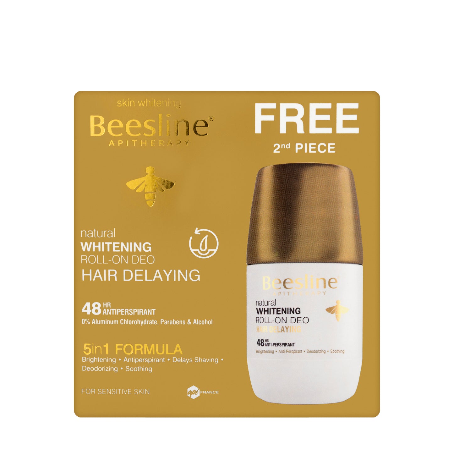 Beesline 48 Hours Whitening Roll On Deo Hair Delay 50 Ml 1+1 Offer Pack