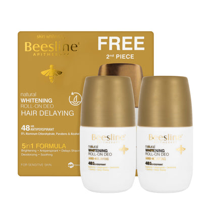 Beesline 48 Hours Whitening Roll On Deo Hair Delay 50 Ml 1+1 Offer Pack