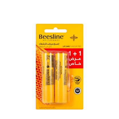 Beesline Lip Care Flavour Free with Beeswax & Precious Oils 4 Gm 1+1 Offer Pack