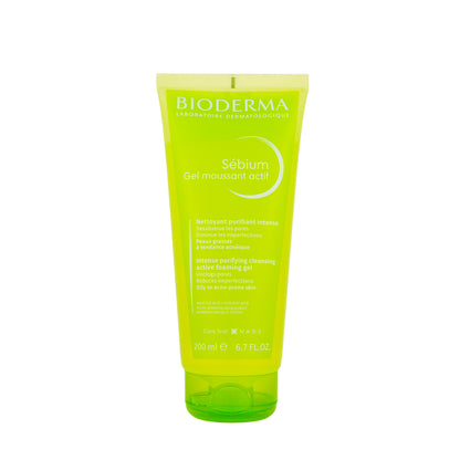 Bioderma Sébium Gel Moussant Actif (Intense Purifying Cleansing Gel) 200 Ml
